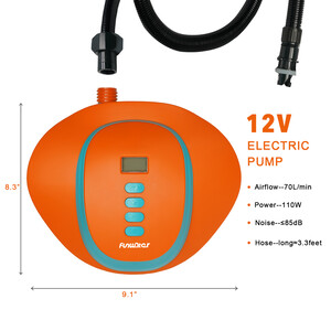 Elektrisk høytrykkspumpe for padlebrett - batteridrevet