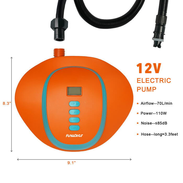 Elektrisk høytrykkspumpe for padlebrett - batteridrevet