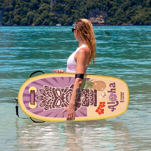 Kid Oppblåsbart Paddle Board Bodyboard - Gul Totem