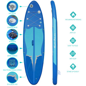 Oppblåsbart Surfing Paddle Board 11' - Blå