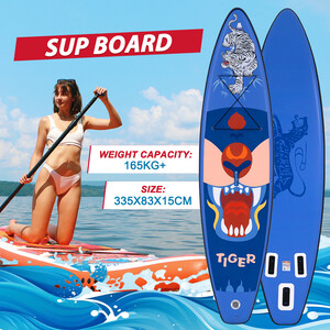 Oppblåsbart Surfing Paddle Board 11' - Tiger blå